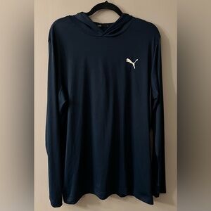 Puma Navy Blue  Long Sleeve Lightweight Hoodie
